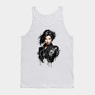 Leather Elegance: Captivating Digital Art for Every Canvas Tank Top